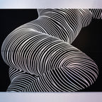 ZEPHYR | Elegant Abstract Female Figure Op Art | Luxury Multi-Print Wall Art | 1-Of-1
