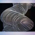 ZEPHYR | Elegant Abstract Female Figure Op Art | Luxury Multi-Print Wall Art | 1-Of-1