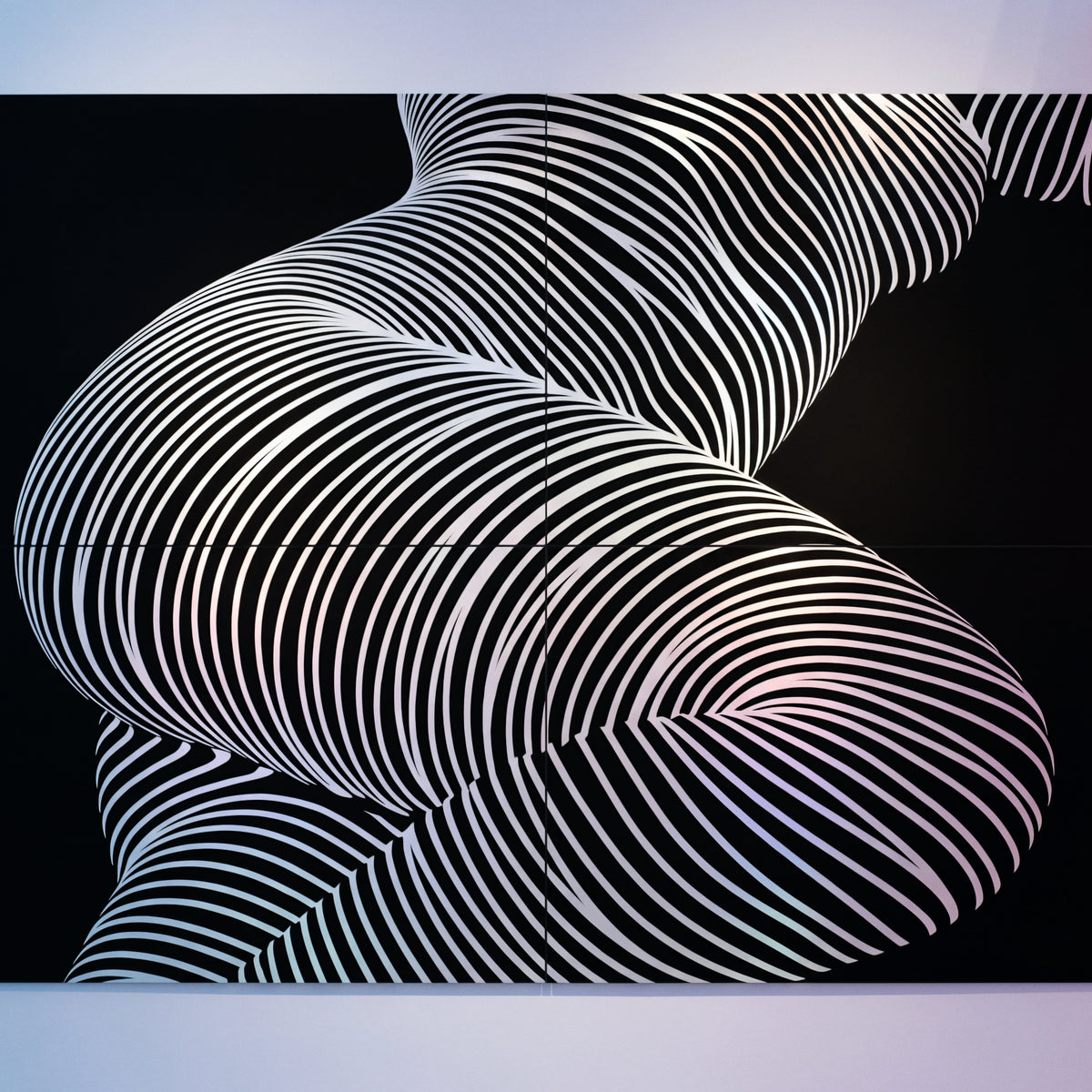 ZEPHYR | Elegant Abstract Female Figure Op Art | Luxury Multi-Print Wall Art | 1-Of-1