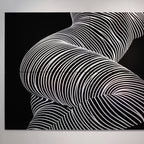 ZEPHYR | Elegant Abstract Female Figure Op Art | Luxury Multi-Print Wall Art | 1-Of-1