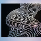 ZEPHYR | Elegant Abstract Female Figure Op Art | Luxury Multi-Print Wall Art | 1-Of-1