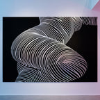 ZEPHYR | Elegant Abstract Female Figure Op Art | Luxury Multi-Print Wall Art | 1-Of-1