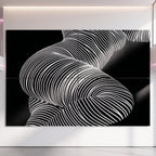 ZEPHYR | Elegant Abstract Female Figure Op Art | Luxury Multi-Print Wall Art | 1-Of-1