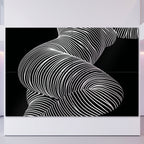ZEPHYR | Elegant Abstract Female Figure Op Art | Luxury Multi-Print Wall Art | 1-Of-1
