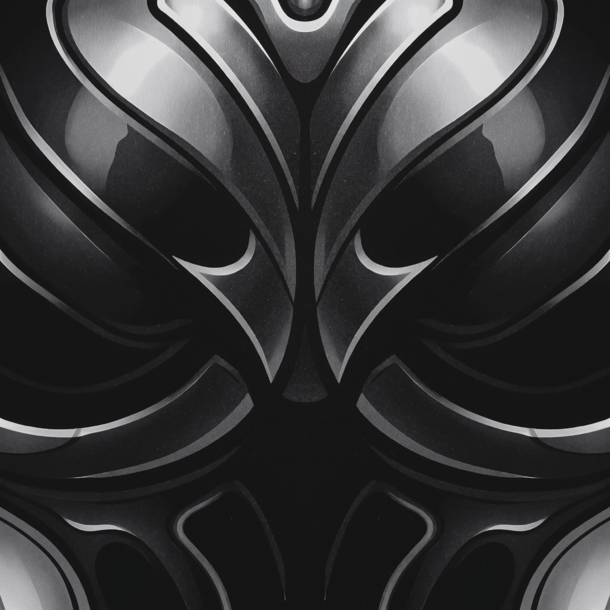 XENIA | Metallic Alien Female Cybernetic Body Wall Art | Luxury Gothic Op Art Print