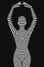 EN POINTE | B&W Minimalist Ballet Dancer | Modern Op Art | 8K - 32K Prints