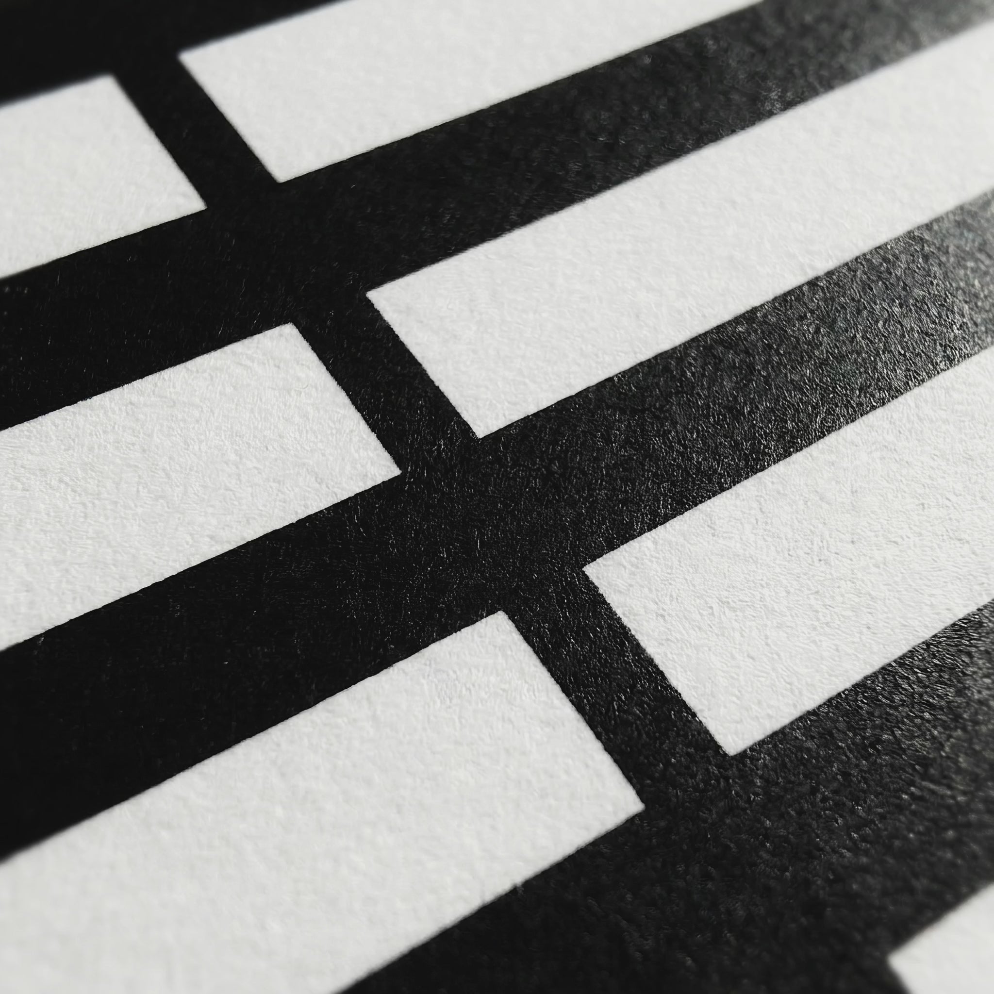 UNDERSCORE | Minimalist Female Figure Op Art Print | Black and White Modern Abstract Wall Art