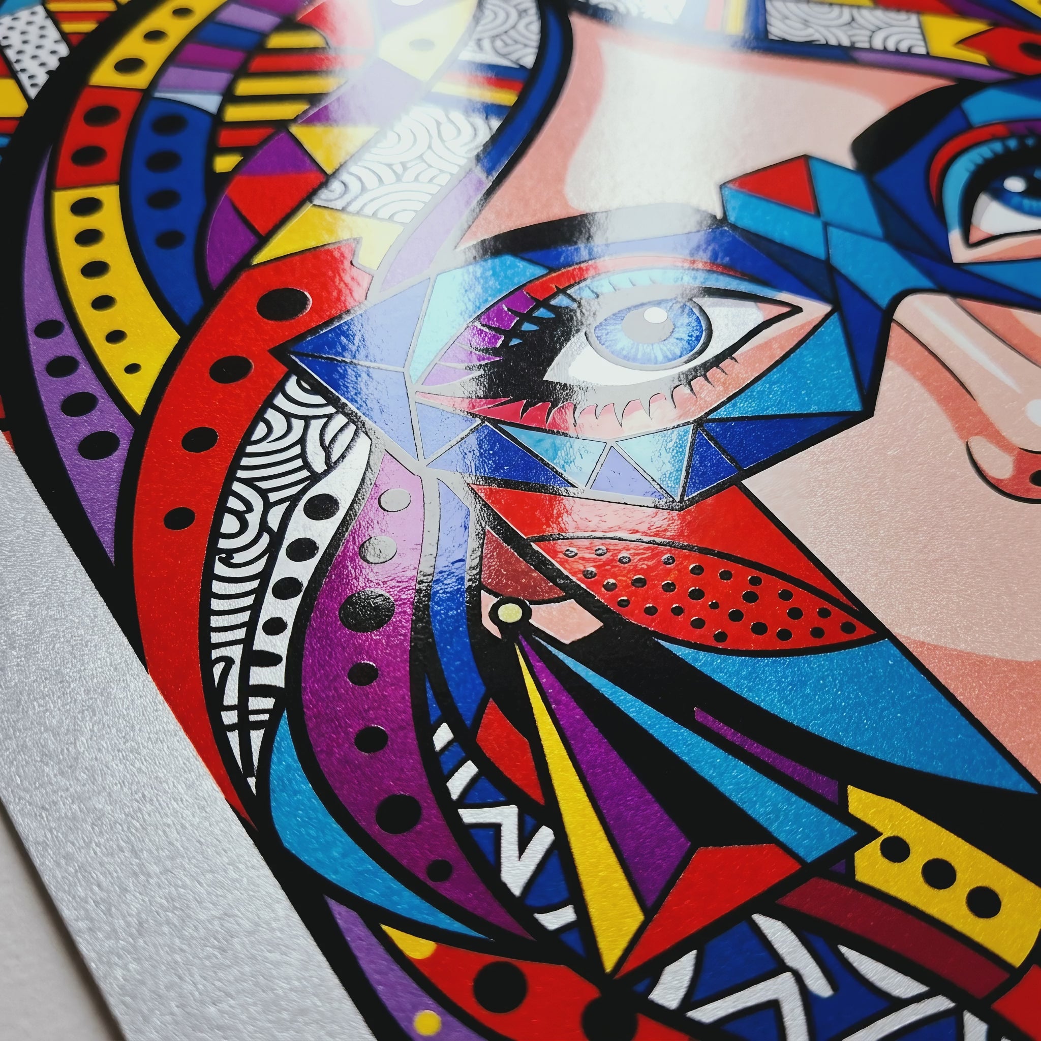 VIXEN | Masked Female Pop Art Portrait | Vibrant Maximalist Wall Art Print