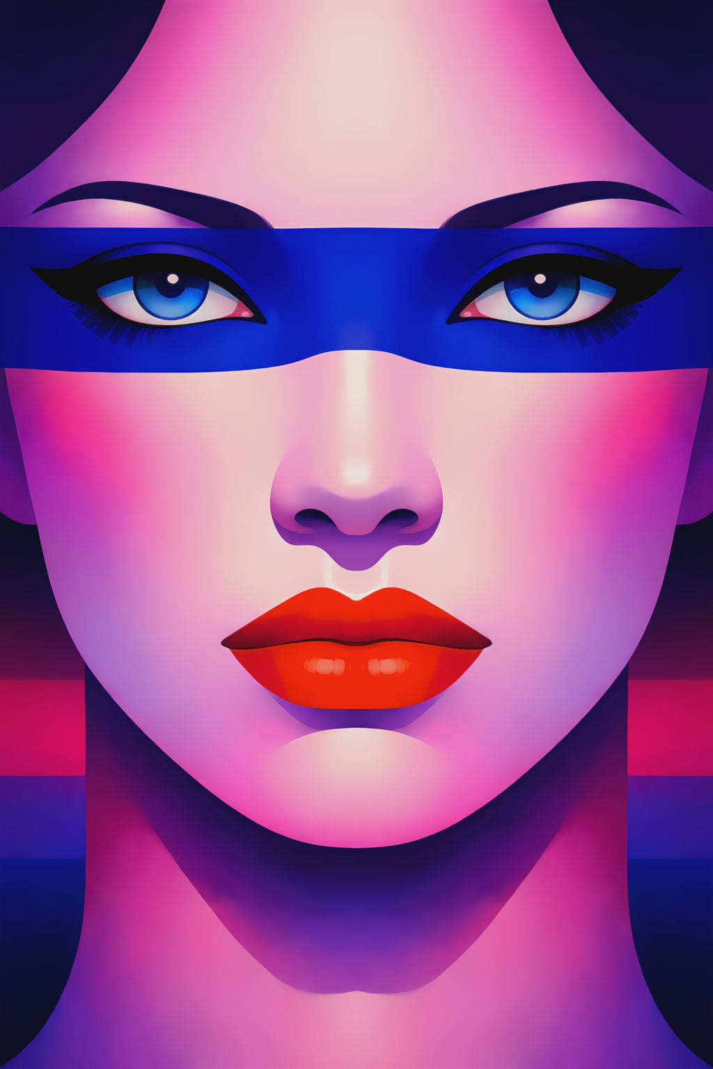 ELECTRA | Retro Female Portrait Pop Art | 8K Single - 32K Multi-Print Luxury Wall Decor