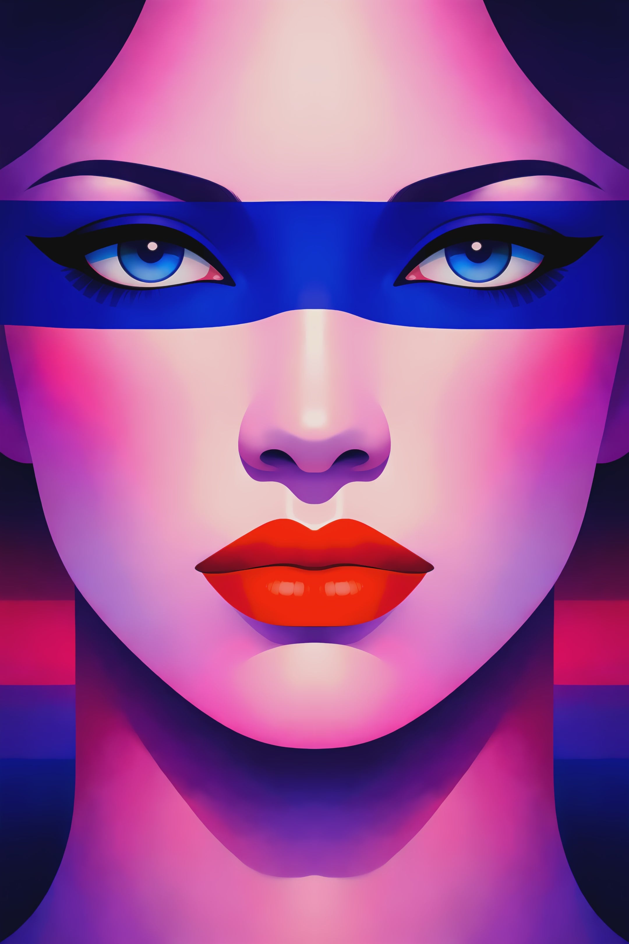 ELECTRA | Retro Female Portrait Pop Art | 8K Single - 32K Multi-Print Luxury Wall Decor