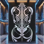 ARMATA | Biomechanical Female Exoskeleton Op Art | Sci-Fi Multi-Print Luxury Wall Art | 1-Of-1