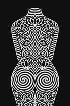 LOTUS | Modern Minimalist Abstract Op Art | B&W | 8K - 32K