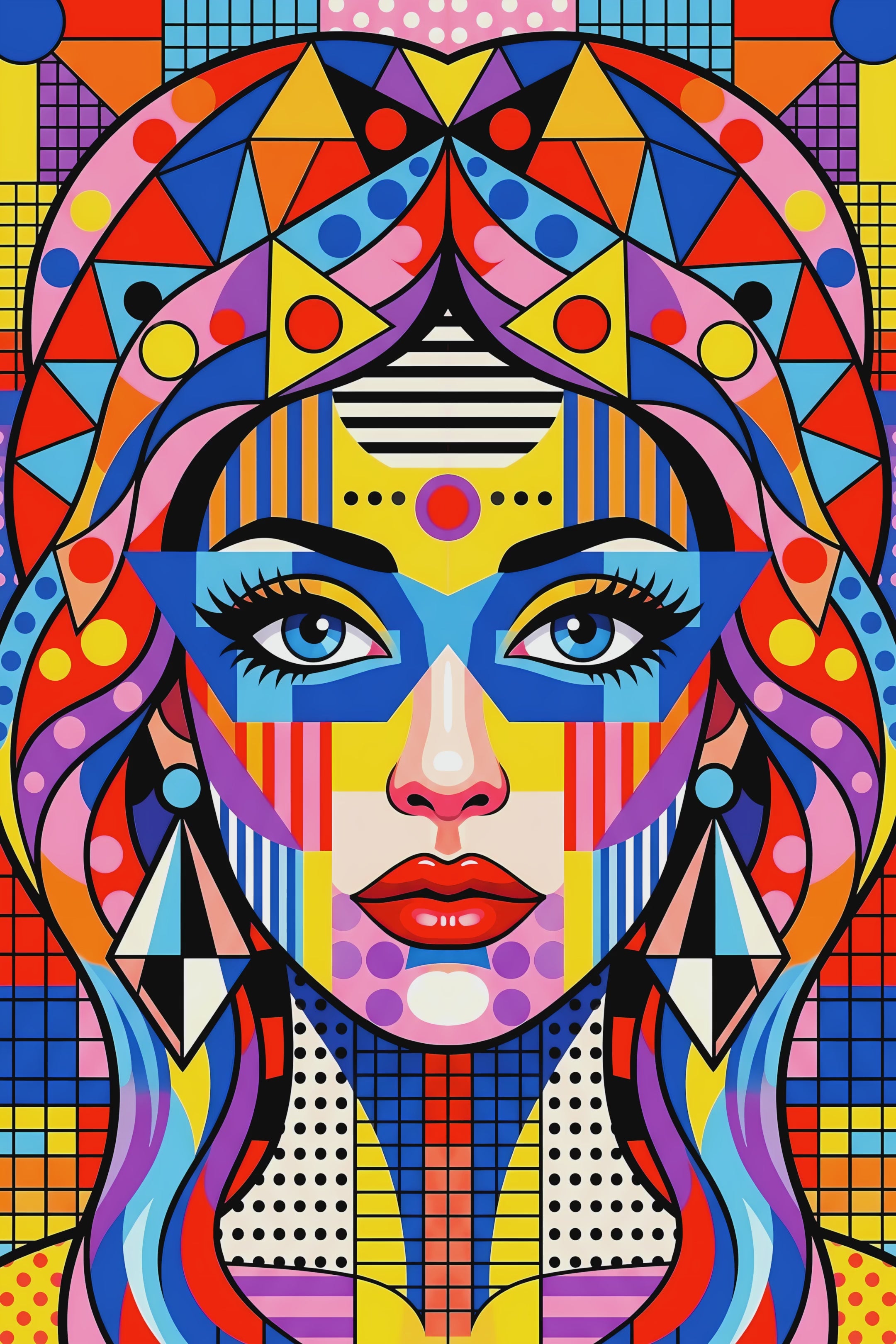 PRIMA | Colorful Modern Pop Art Fashion Portrait | 8K - 32K Prints